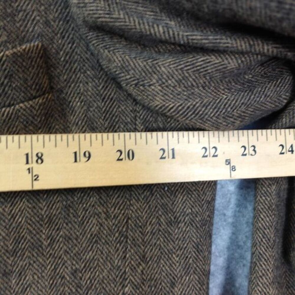 Italian Camel Hair Herringbone Tweed Sport Coat Mens 42R Brown Classic CHERESKIN - Picture 8 of 16